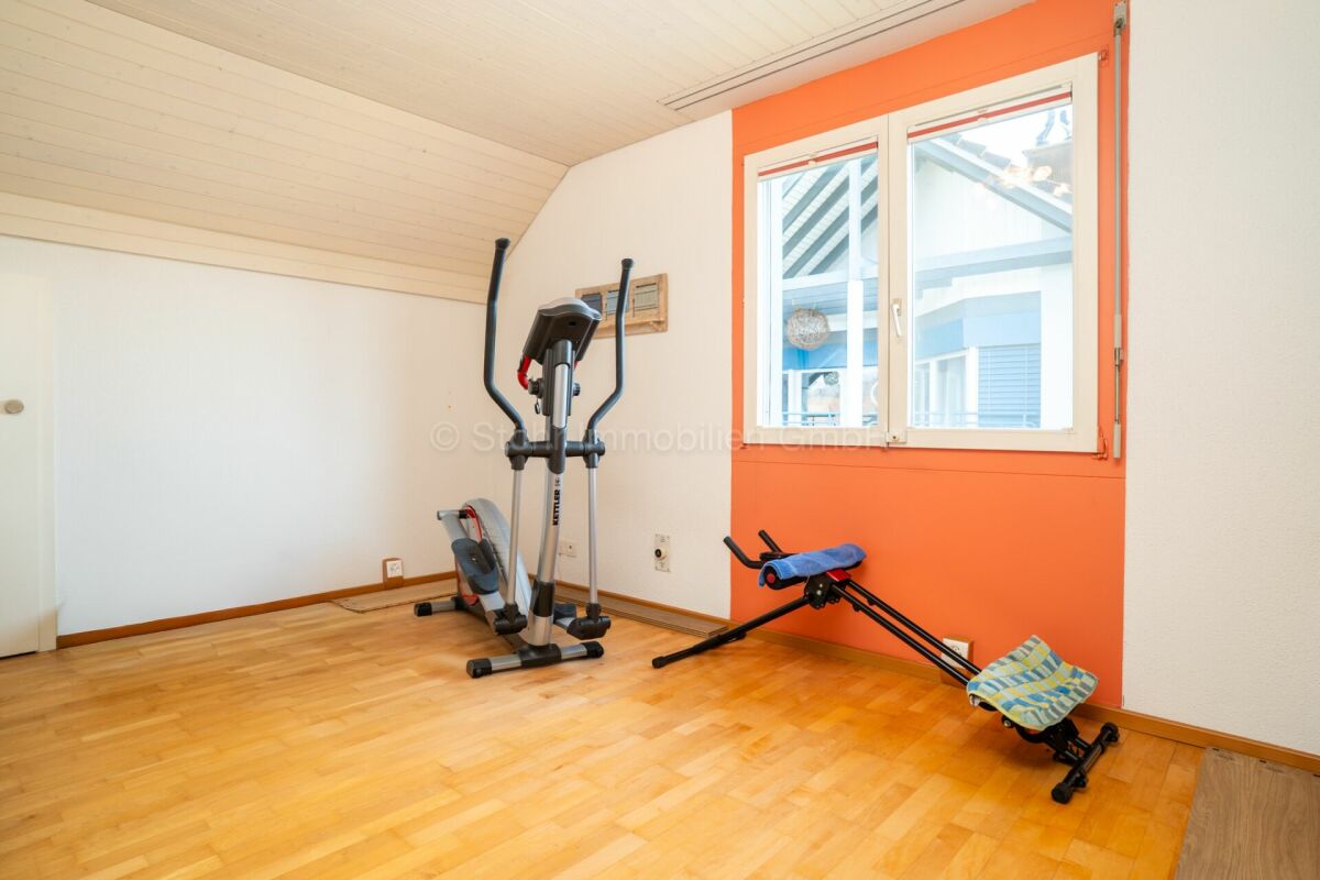Dachzimmer als Fitnessraum