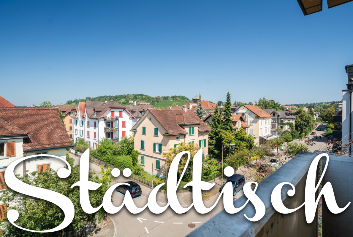 Stadtblick vom Balkon