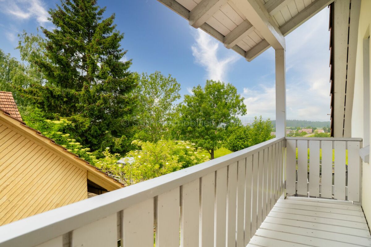 Balkon mit Blick ins Grüne