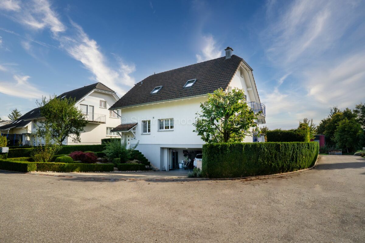Wohnhäuser mit Garten und Zufahrt