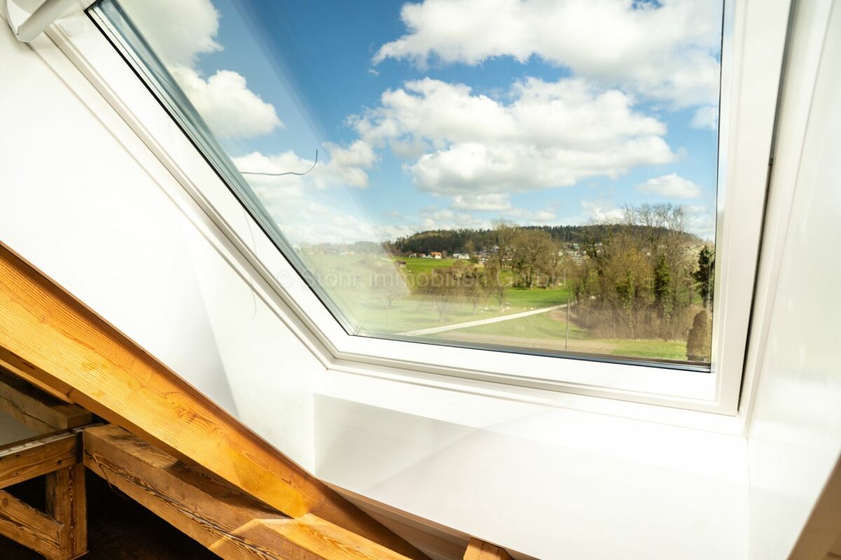 Dachfenster mit Landschaftsblick