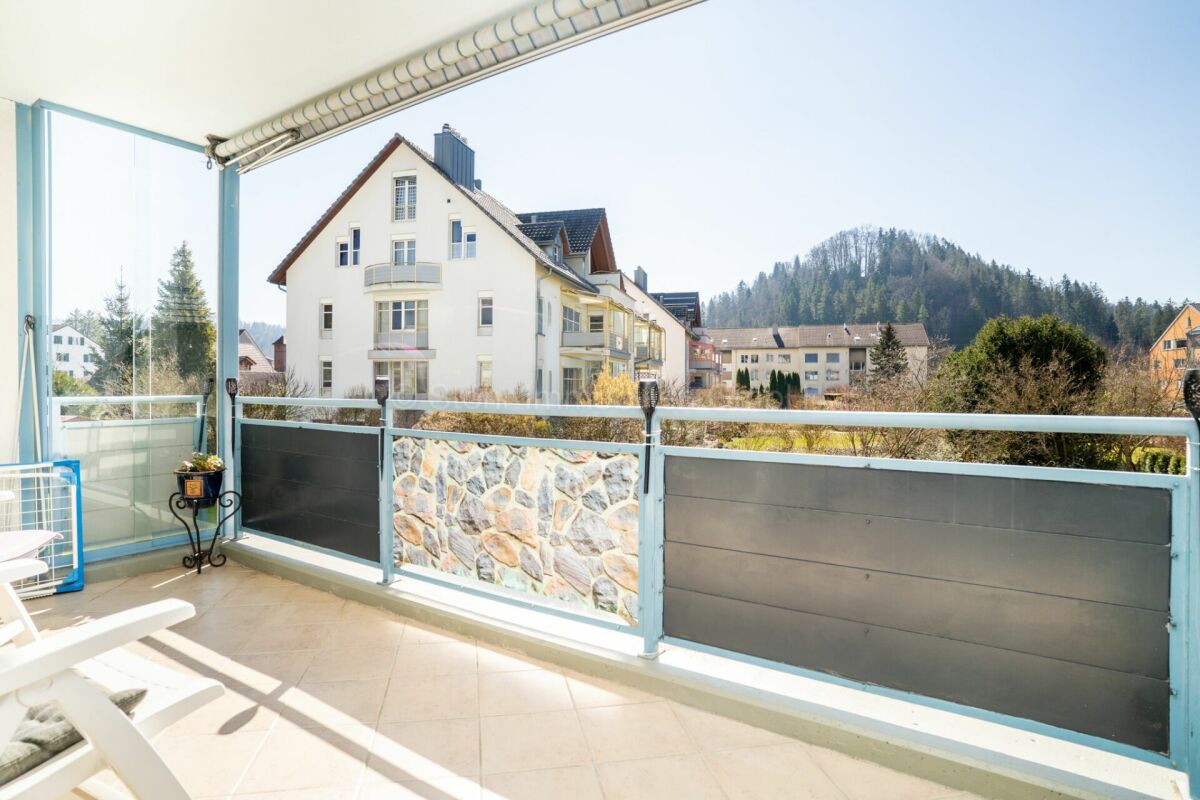 Balkon mit Bergblick
