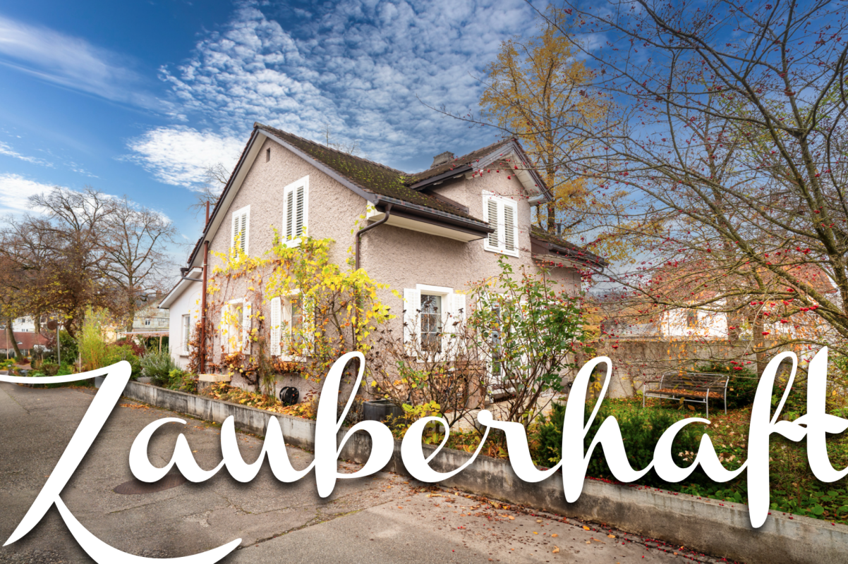 Äußeres Einfamilienhaus mit Garten