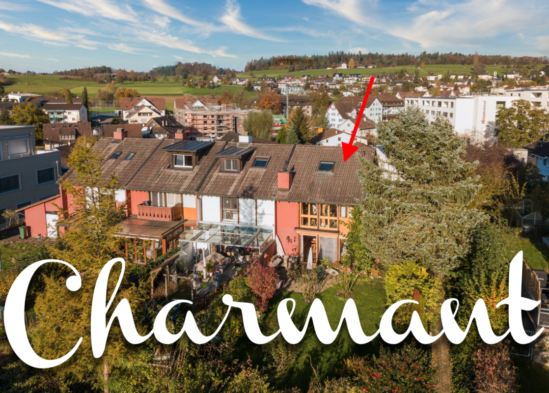 Wohnhaus mit Garten und Blick über die Siedlung