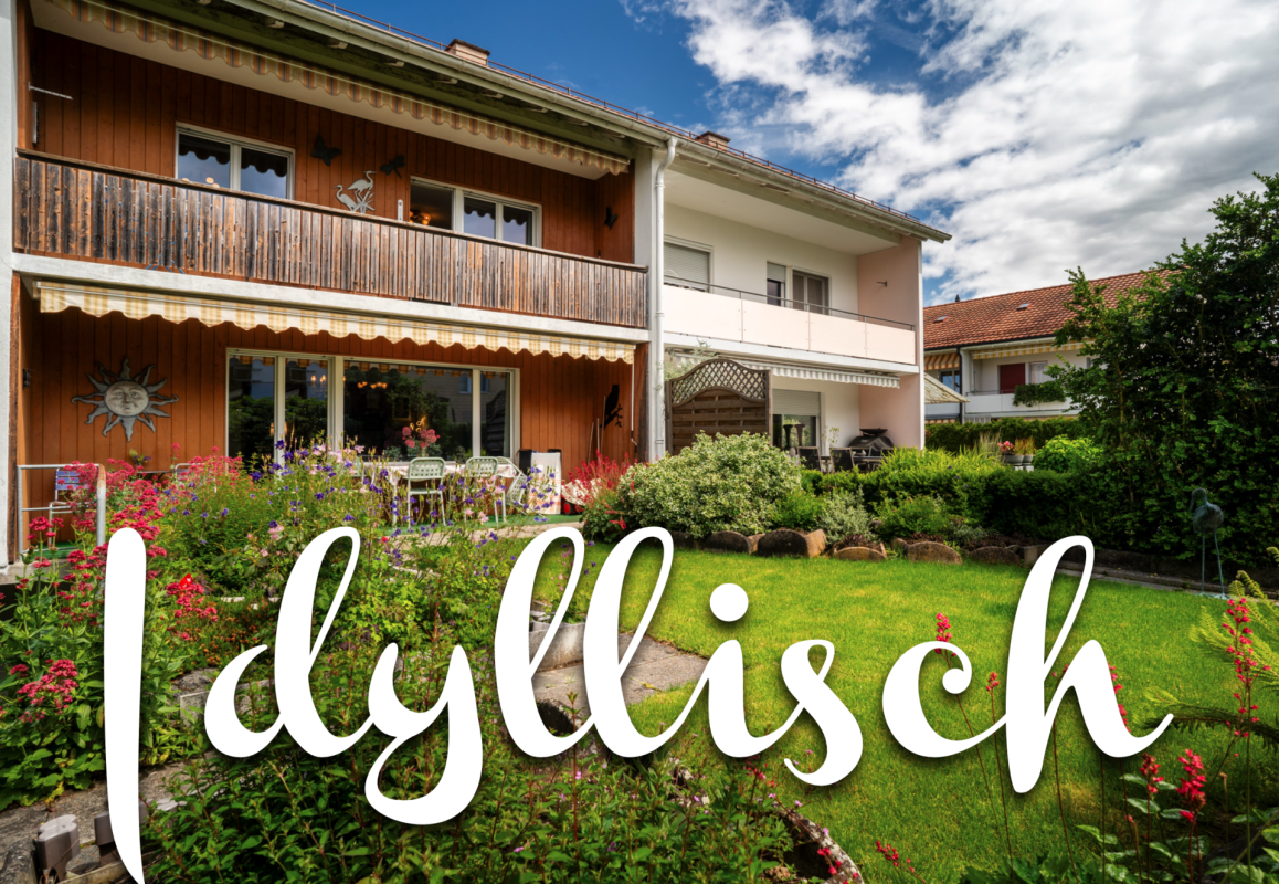 Gepflegtes Wohnhaus mit Balkon und Garten