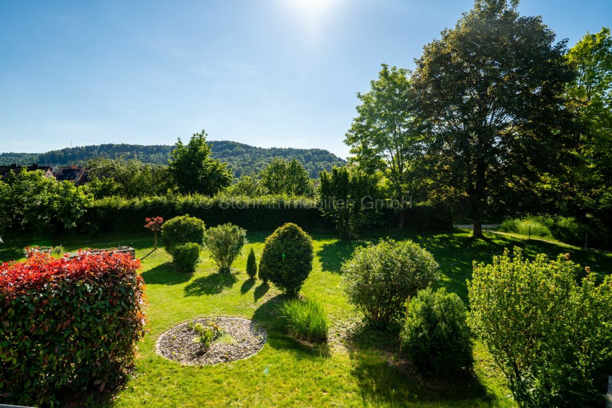 Garten mit freiem Blick ins Grüne