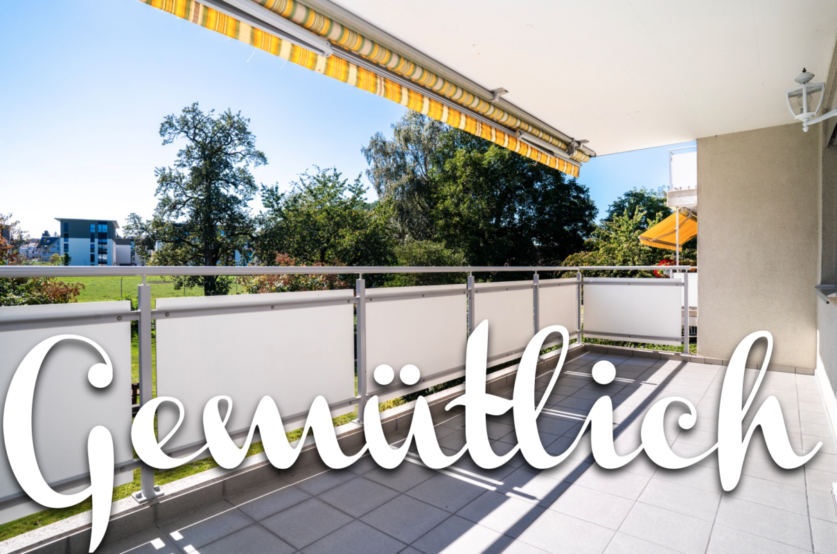 Balkon mit Blick ins Grüne