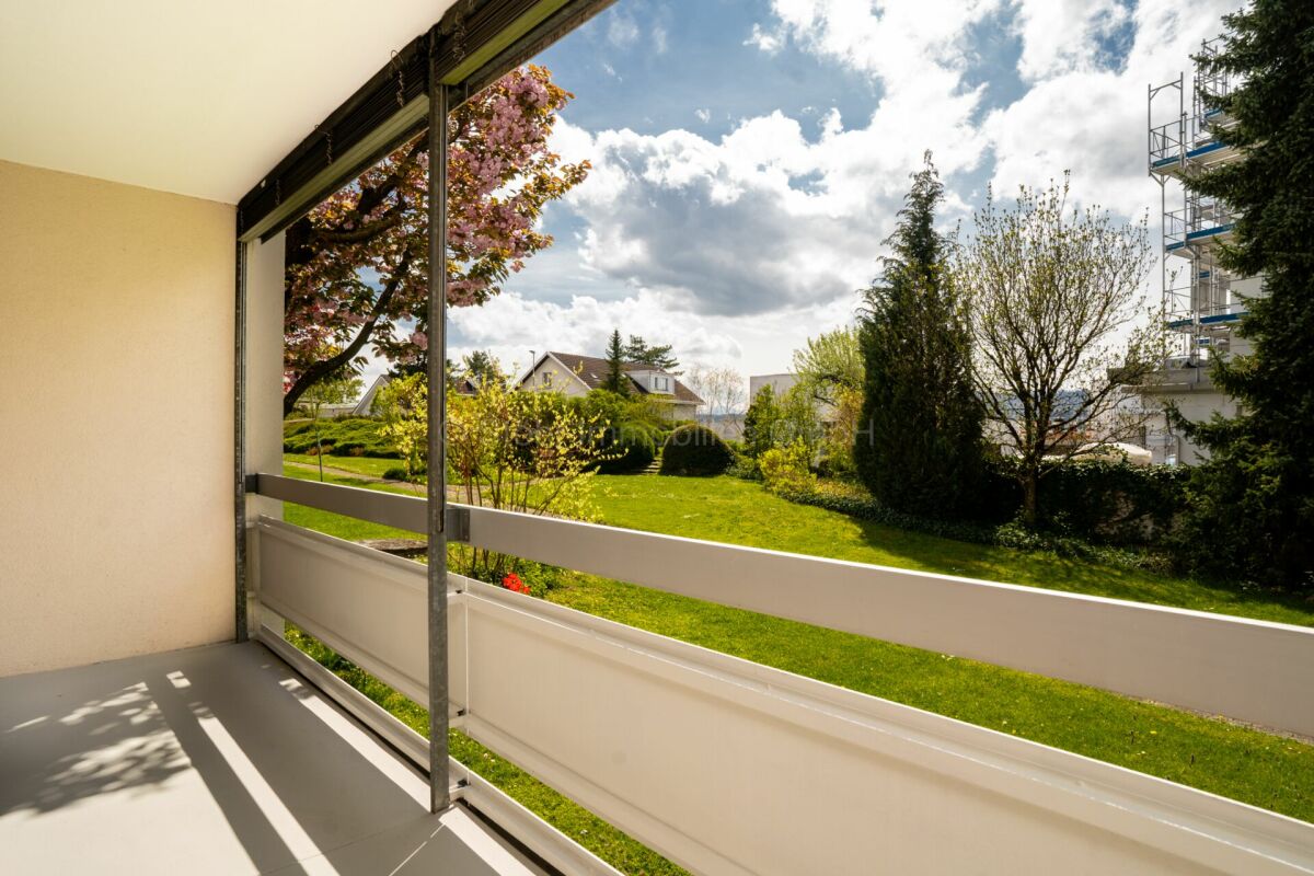 Balkon mit Gartenblick