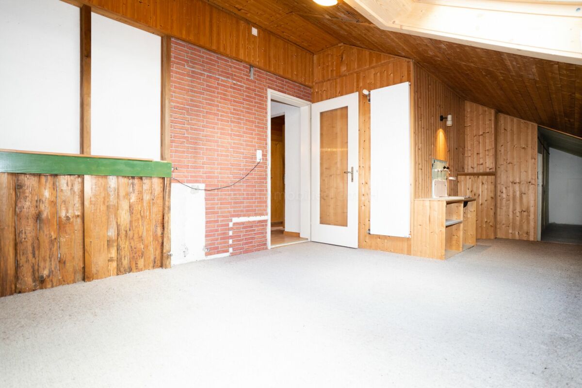 Großer Dachraum mit Holzverkleidung