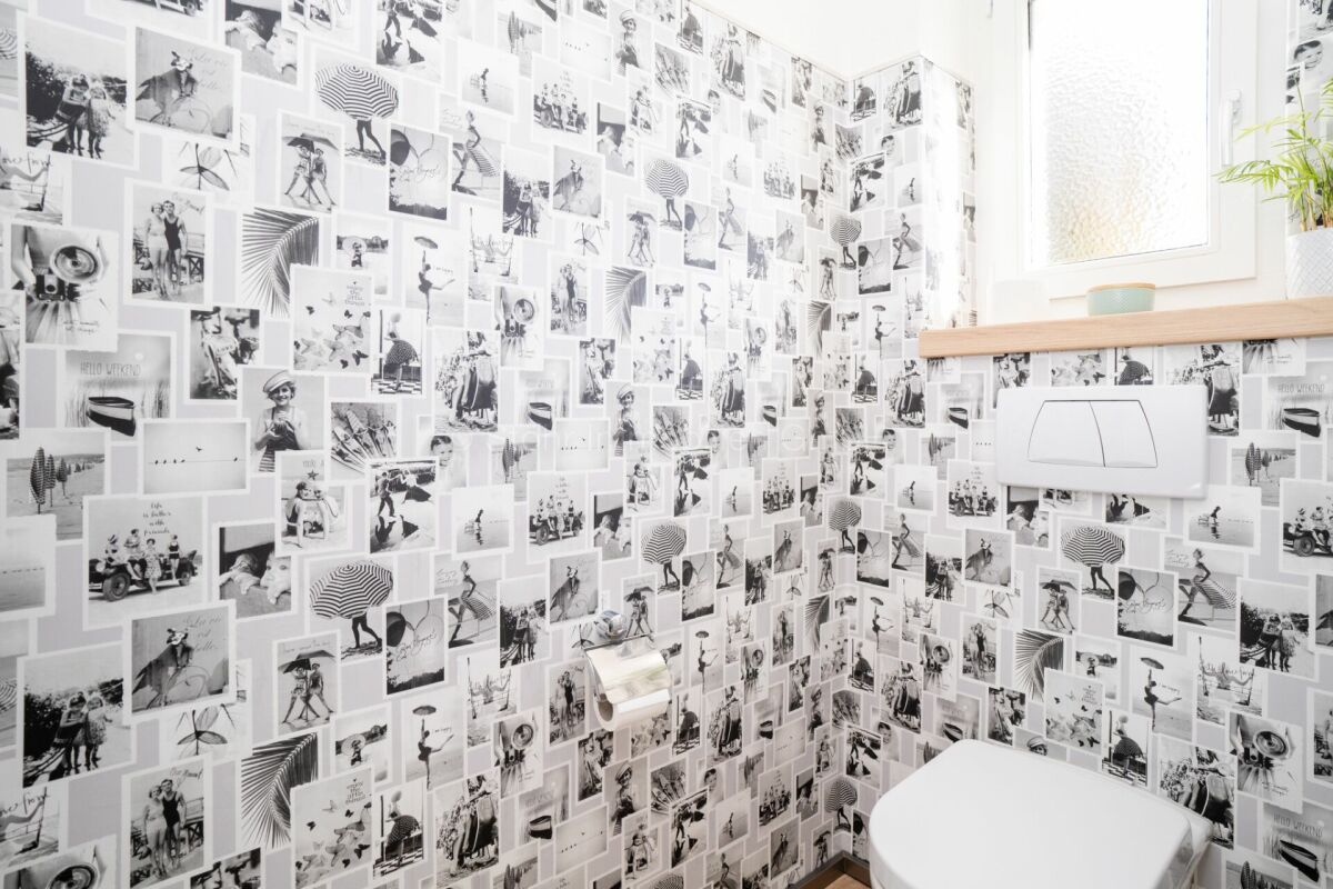 Gäste-WC mit Fototapete