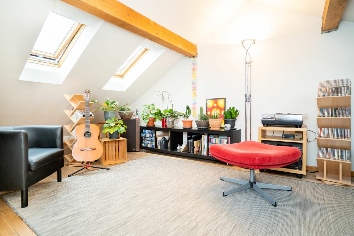 Ausgebauter Dachraum als Musik- und Wohnbereich