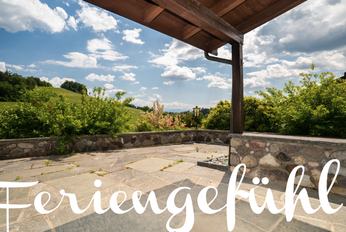 Terrasse mit Bergblick
