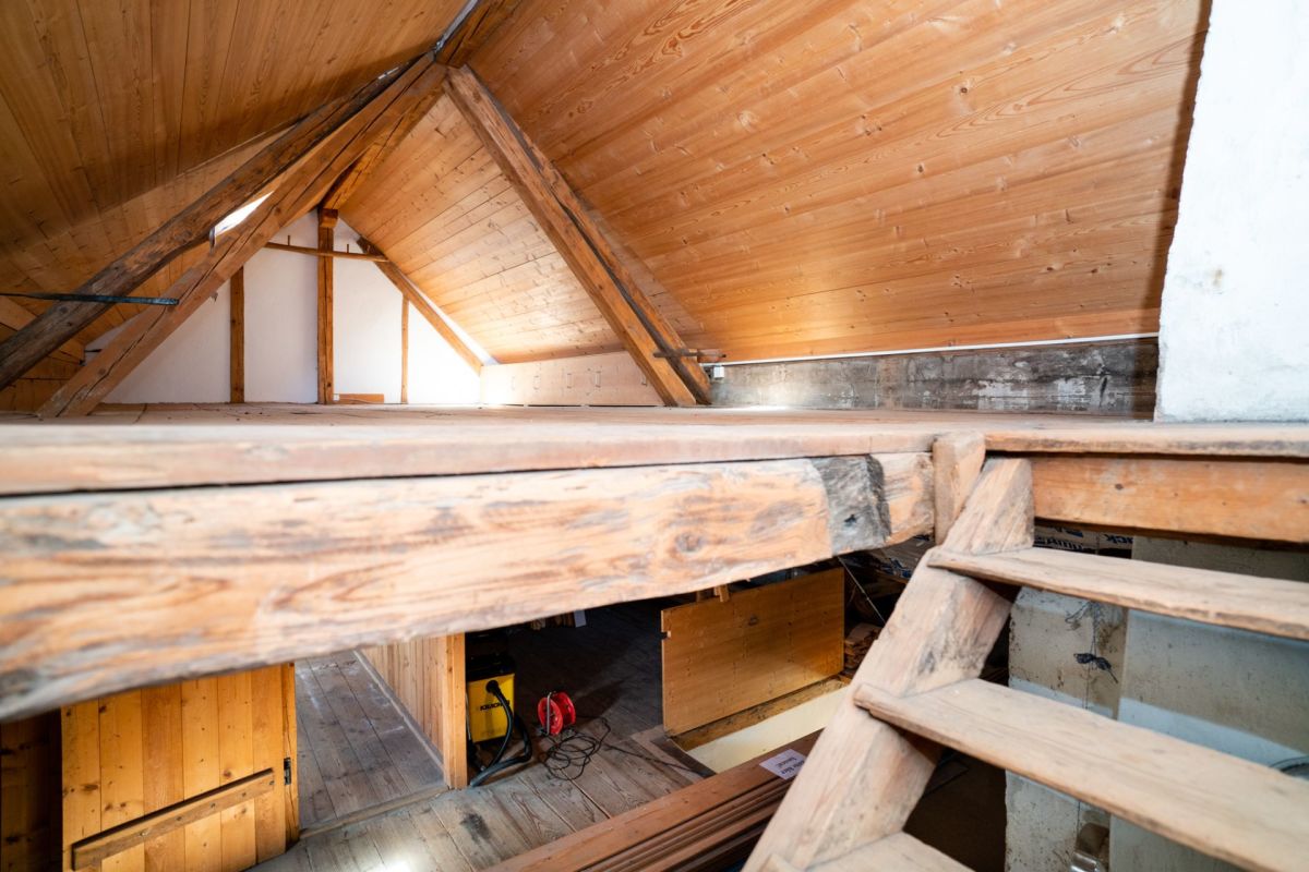 Dachboden mit Holzsichtkonstruktion