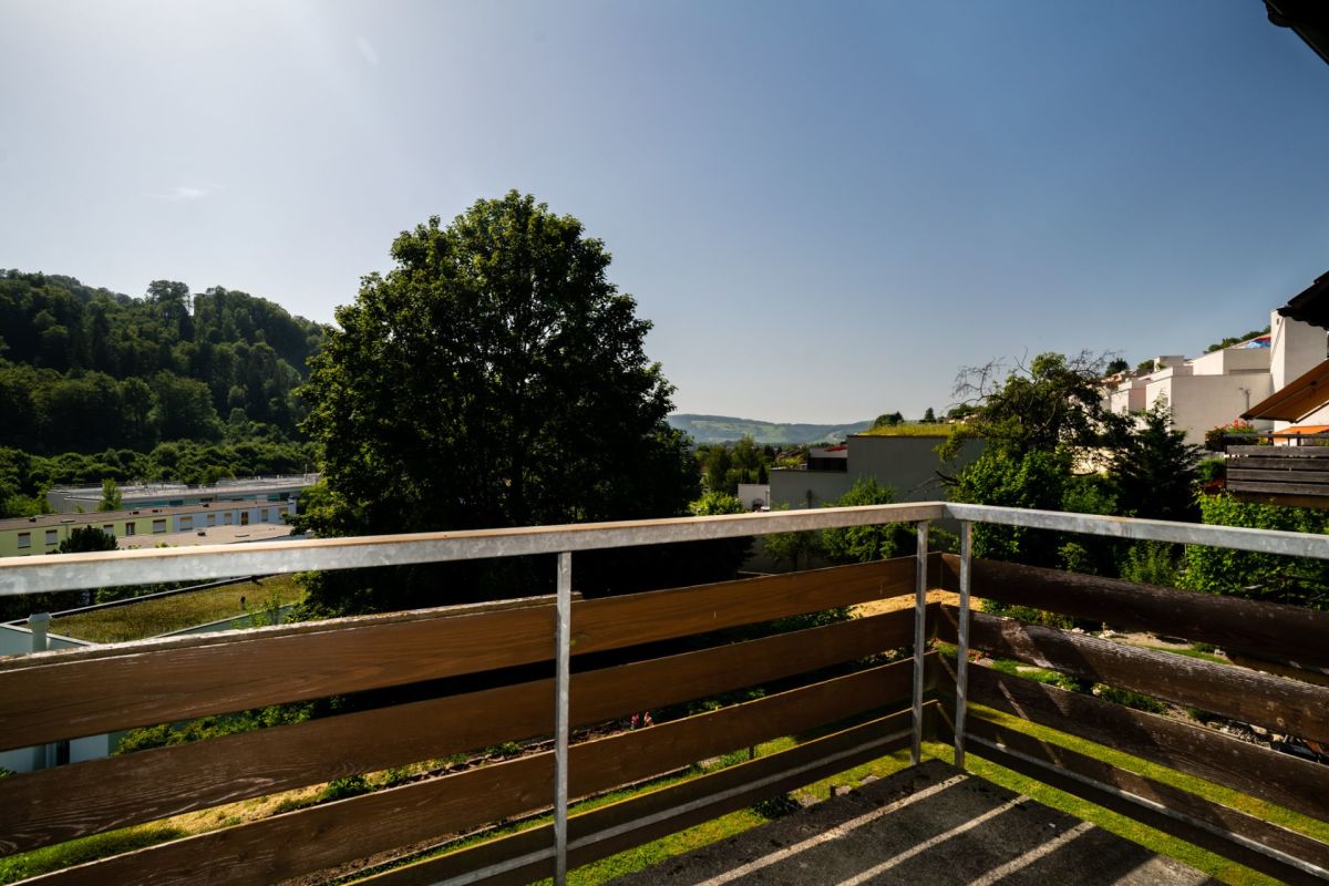 Balkon mit Panoramablick ins Grüne