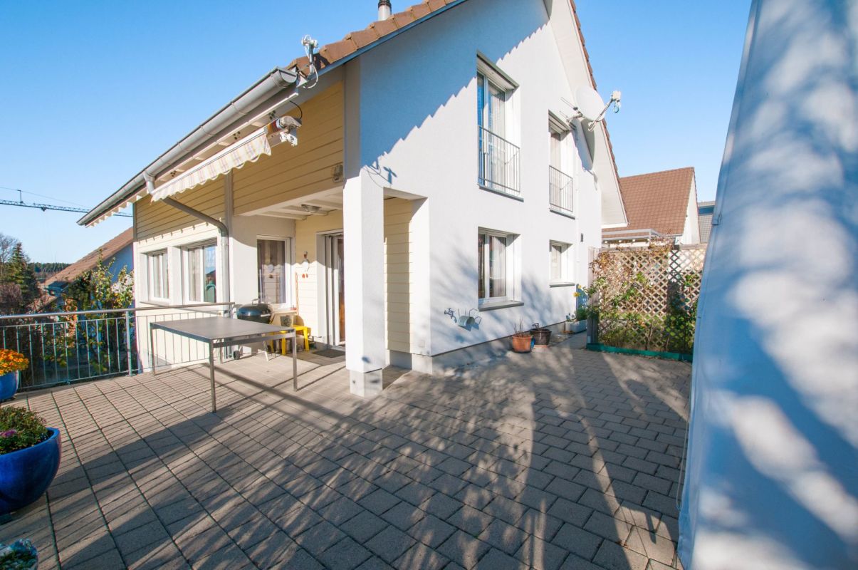 Terrasse an einem Einfamilienhaus