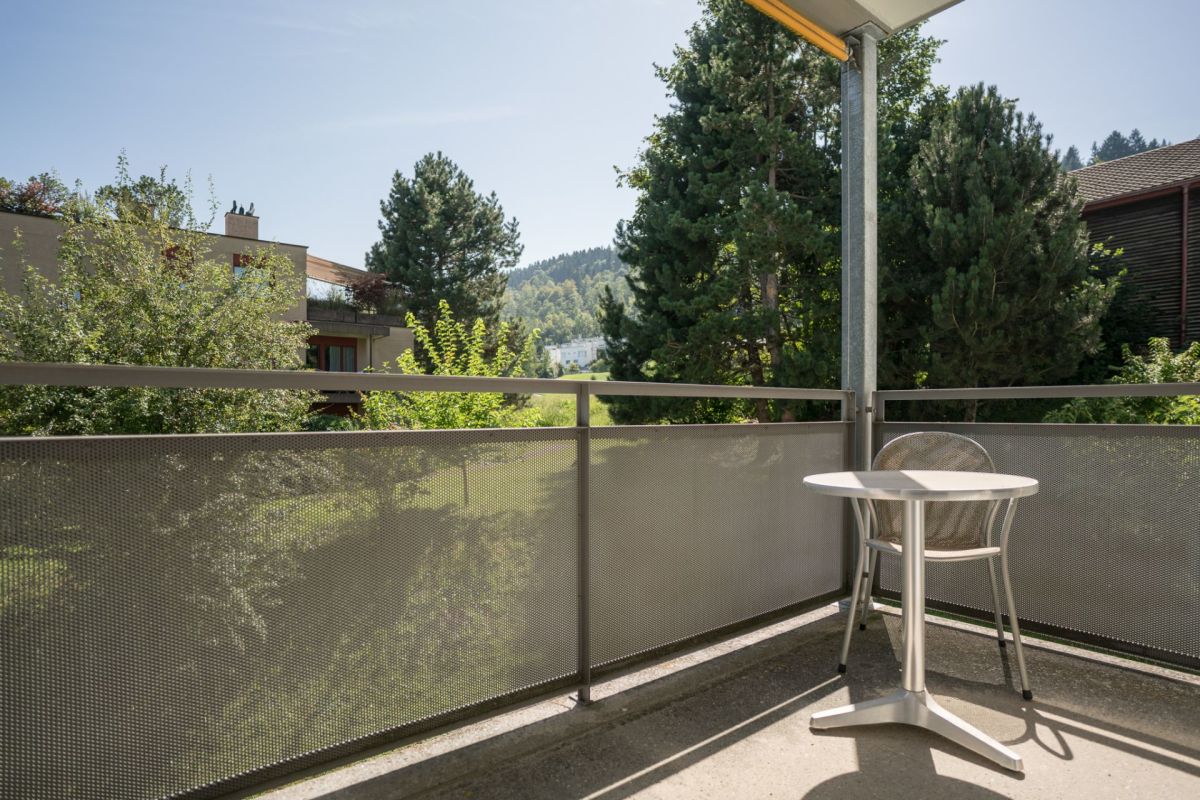 Balkon mit Gartenblick