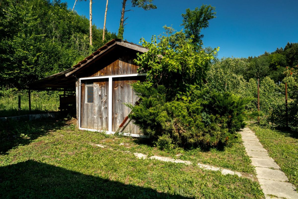 Holzhütte im Grünen