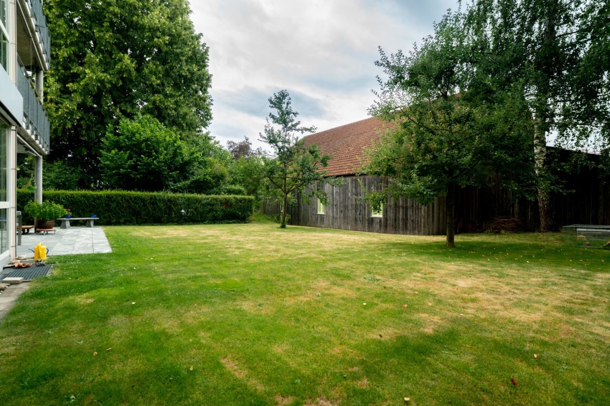 Großer Garten mit Rasenfläche