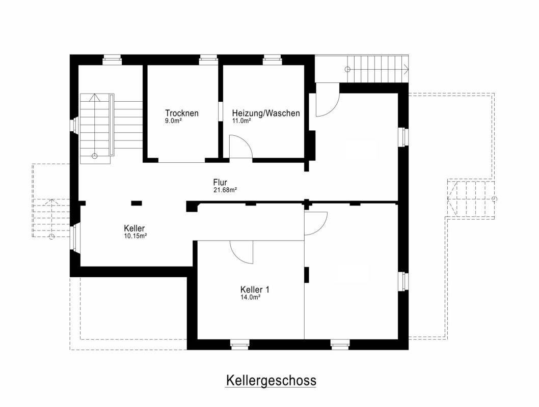 Kellergeschoss-Grundriss