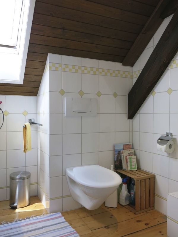 Gäste-WC unter Dachschräge