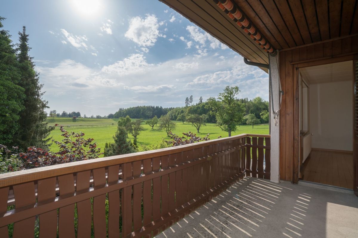 Balkon mit Blick ins Grüne