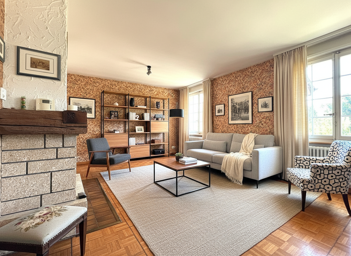 Wohnzimmer mit Retro-Charme