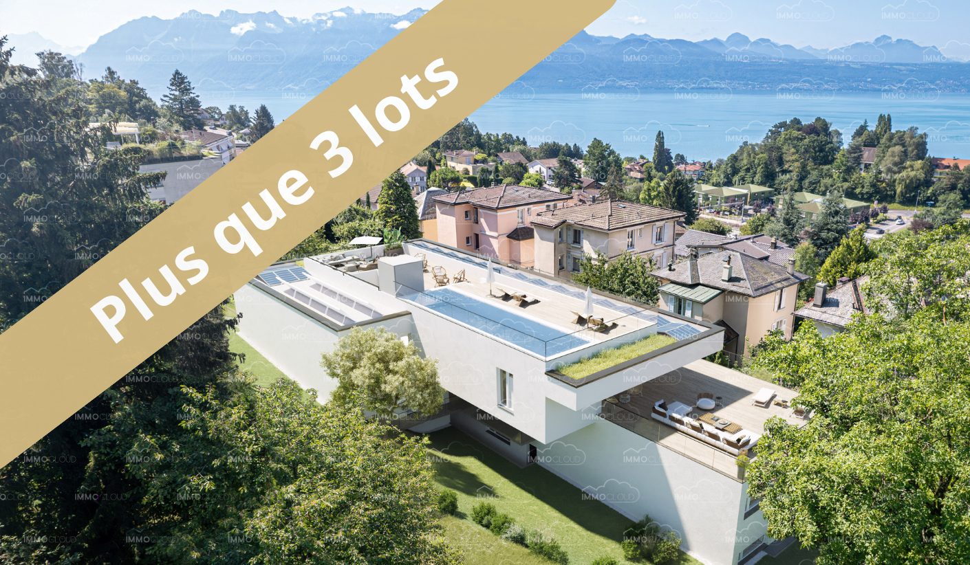 Luxusvillen-Ensemble mit Dachterrasse und Seeblick