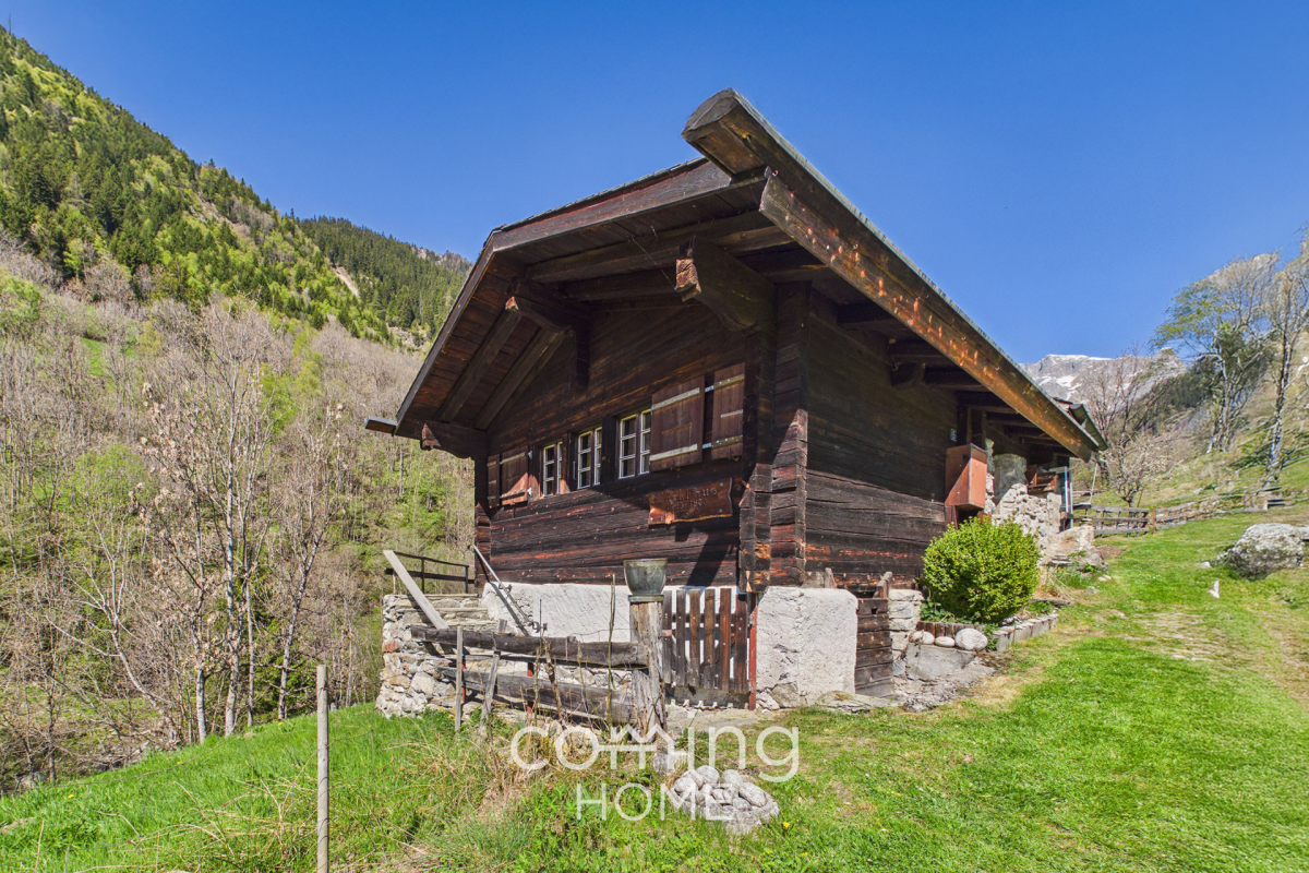 Berghütte mit traditioneller Holzfassade