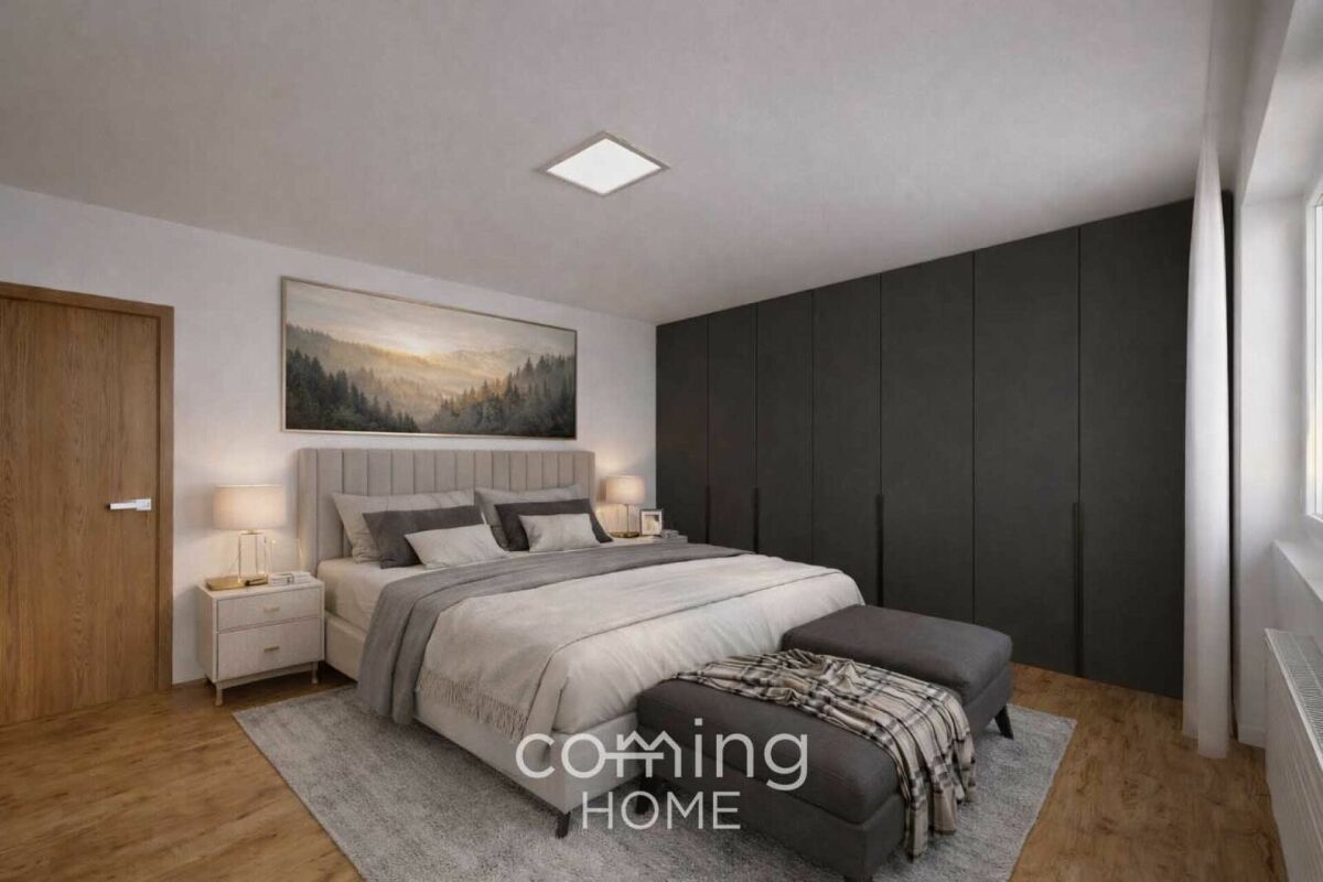 Modernes Schlafzimmer mit Einbauschrank