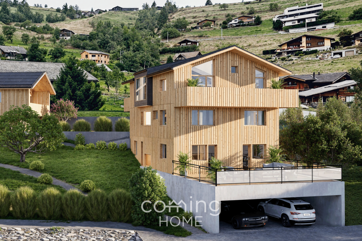 Modernes Holzhaus am Hang