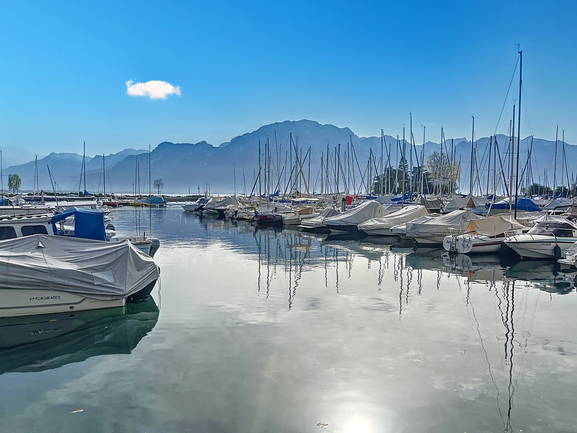 Yachthafen mit Segelbooten