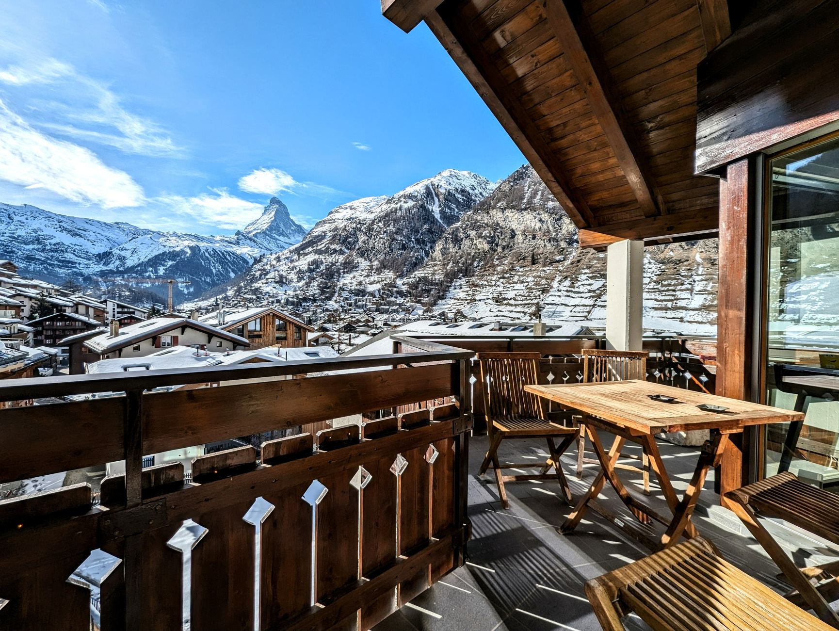 Balkon mit Alpenpanorama