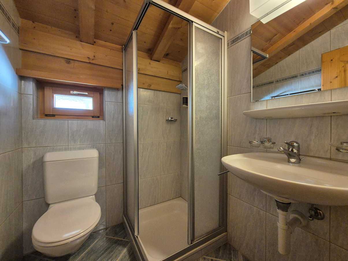 Badezimmer mit Dusche und WC