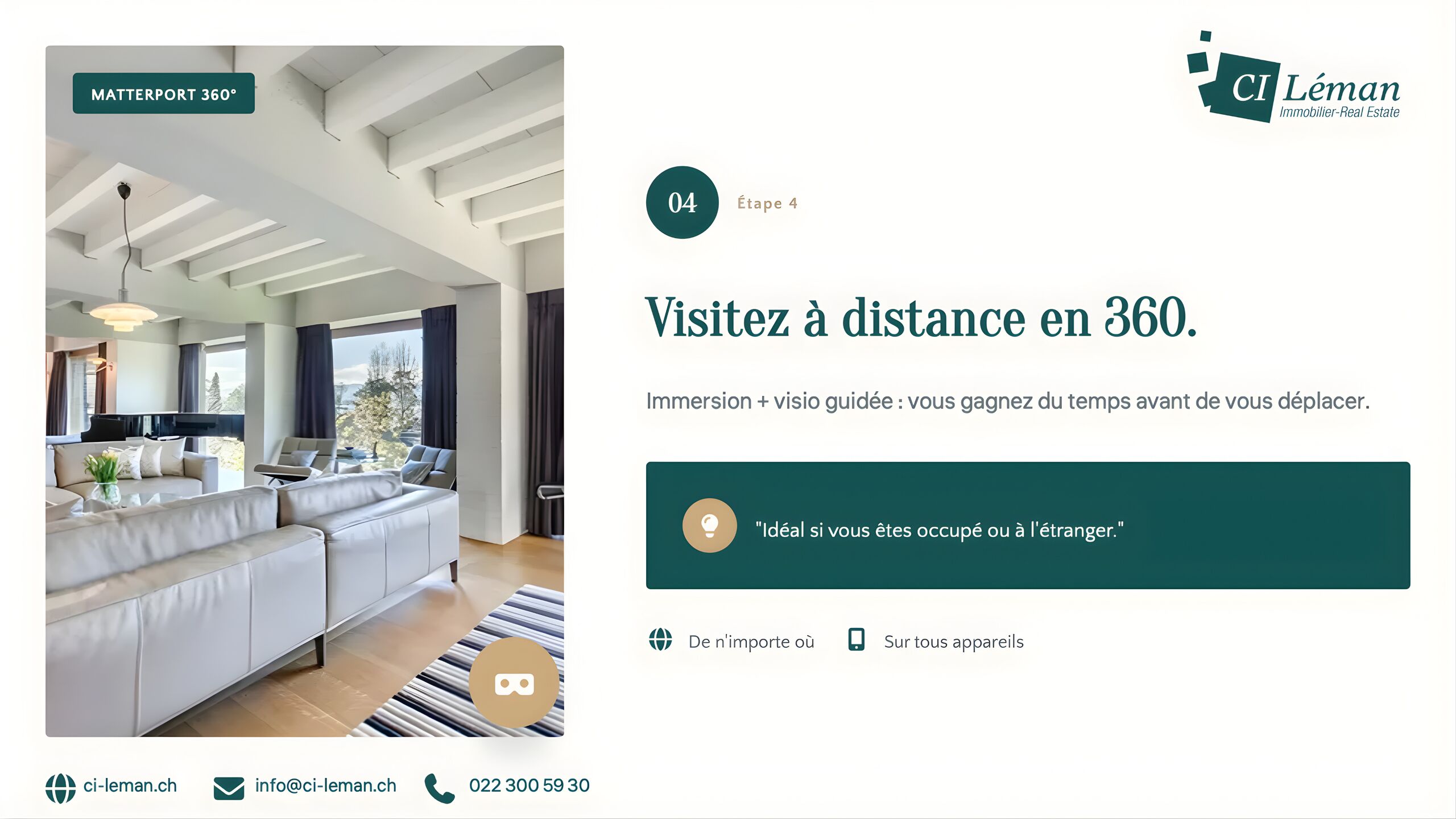 Wohnzimmer mit Matterport-Ansicht