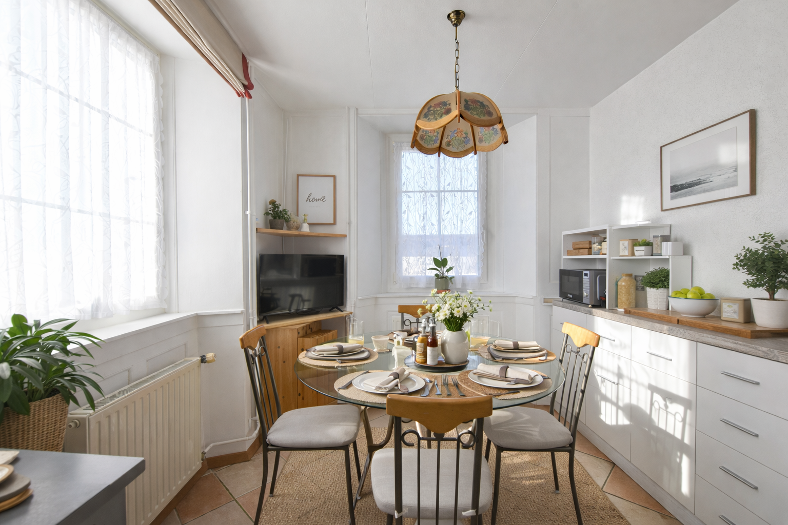 Heller Essbereich mit Vintage-Charme