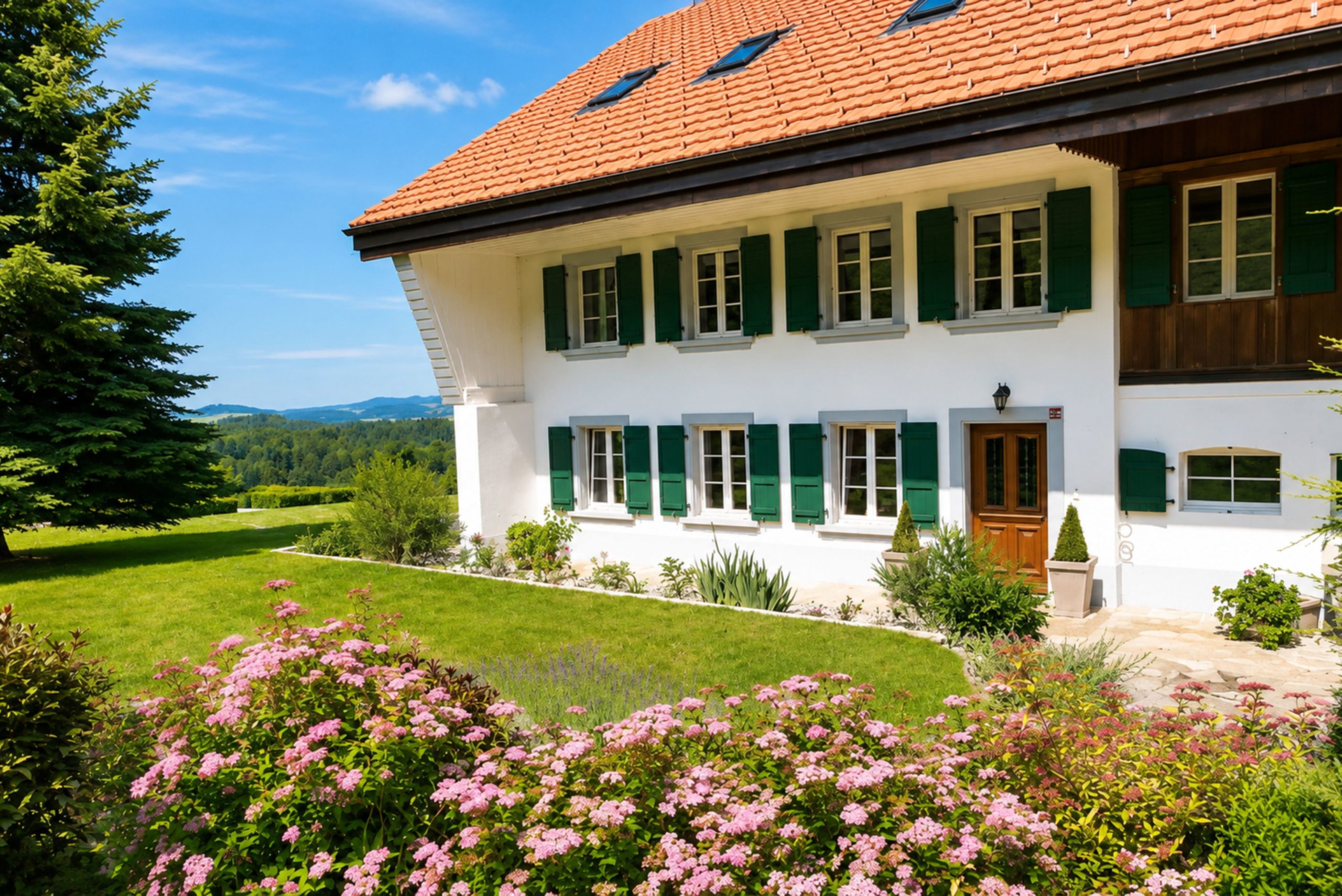 Landhaus mit gepflegtem Garten