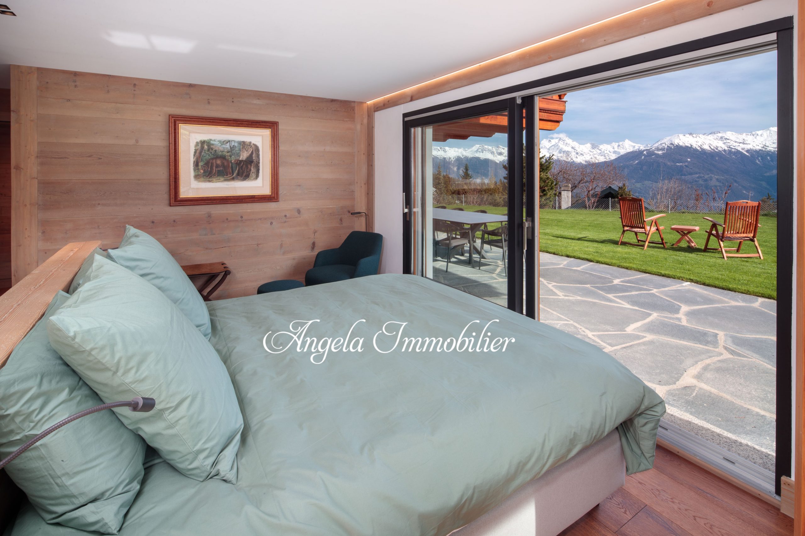 Schlafzimmer mit Panoramablick