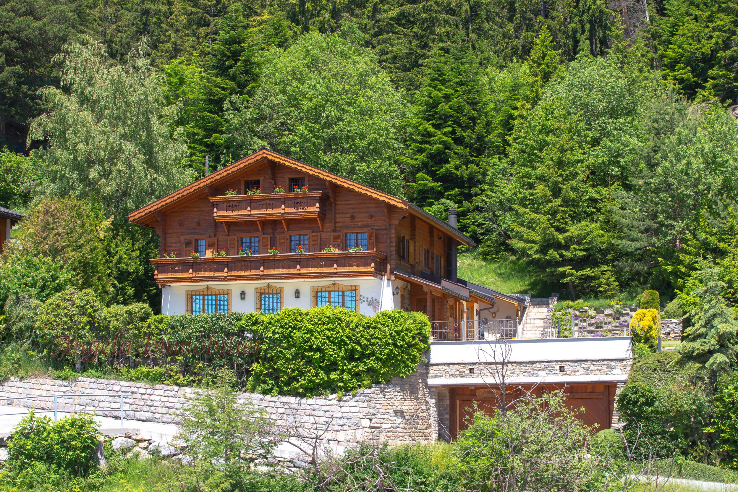 Alpenchalet in grüner Hanglage
