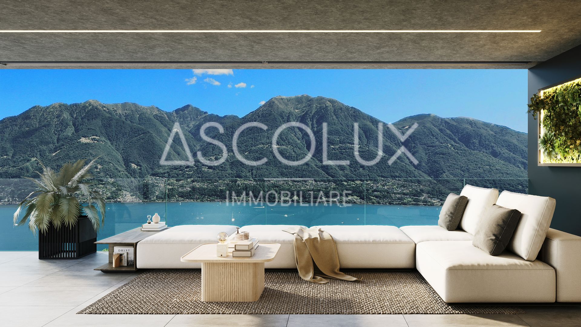 Luxuriöse Terrasse mit Panoramaausblick