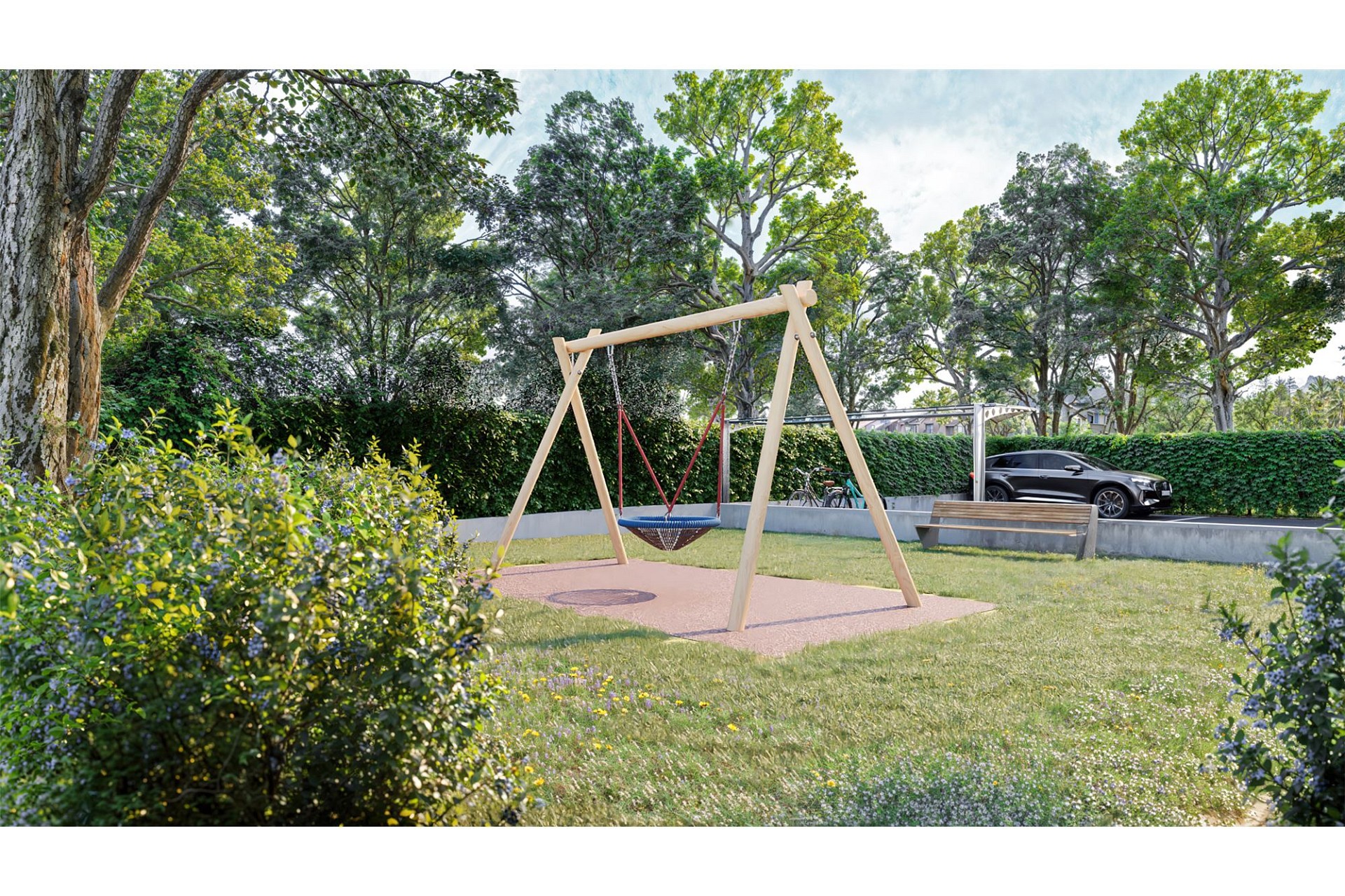 Spielplatz im grünen Außenbereich