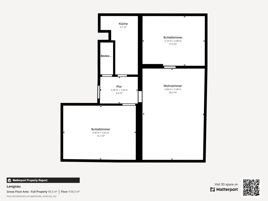 Grundriss einer Wohnung
