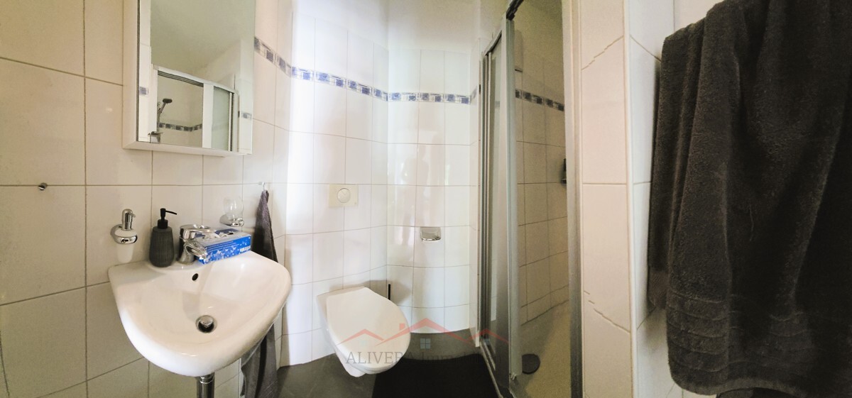Badezimmer mit Dusche und WC