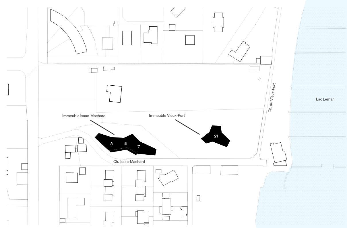 Lageplan am Seeufer