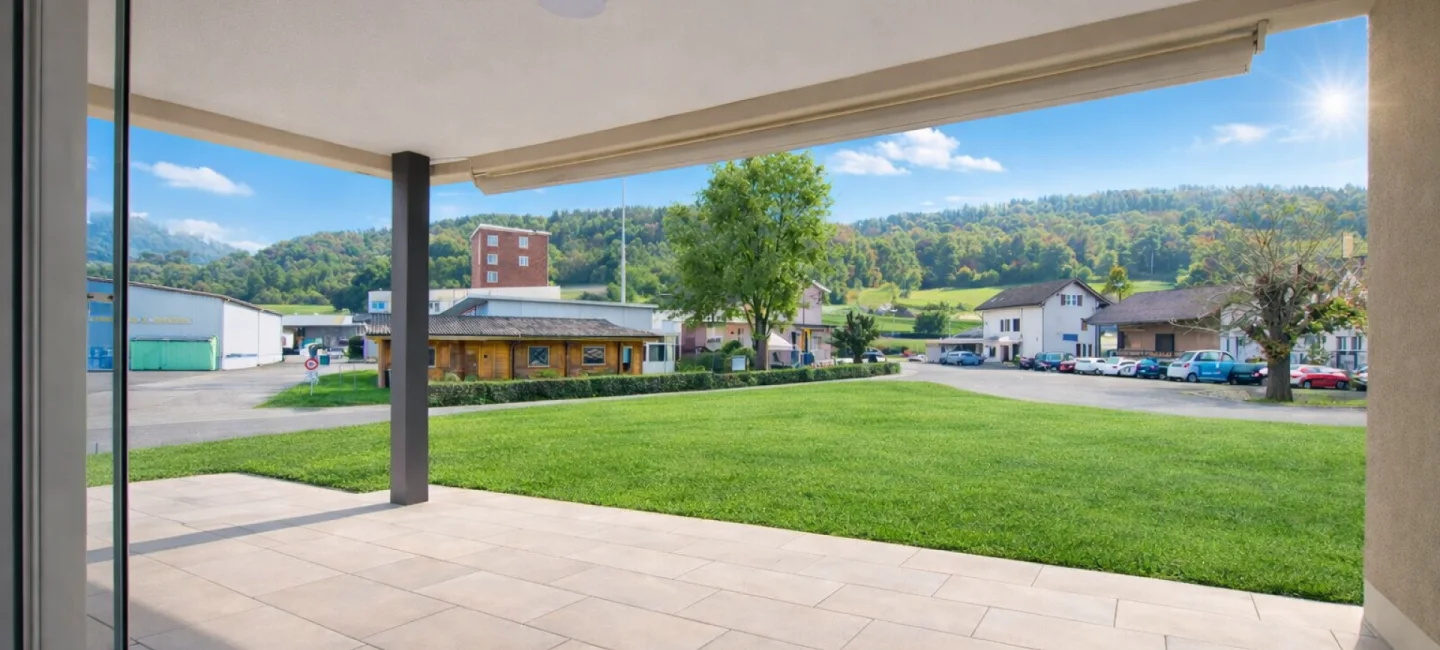 Terrasse mit Blick ins Grüne