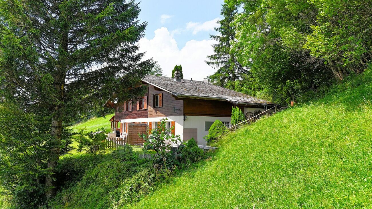 Berghaus in grüner Hanglage