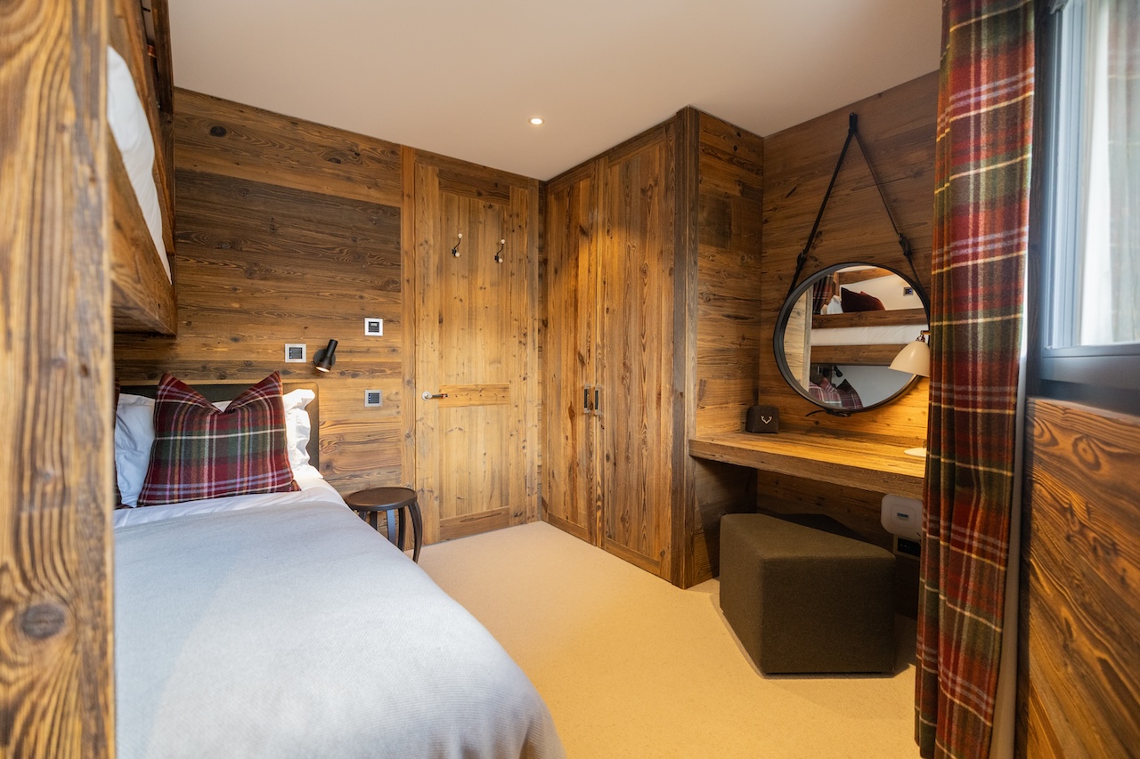 Gemütliches Schlafzimmer im Chalet-Stil