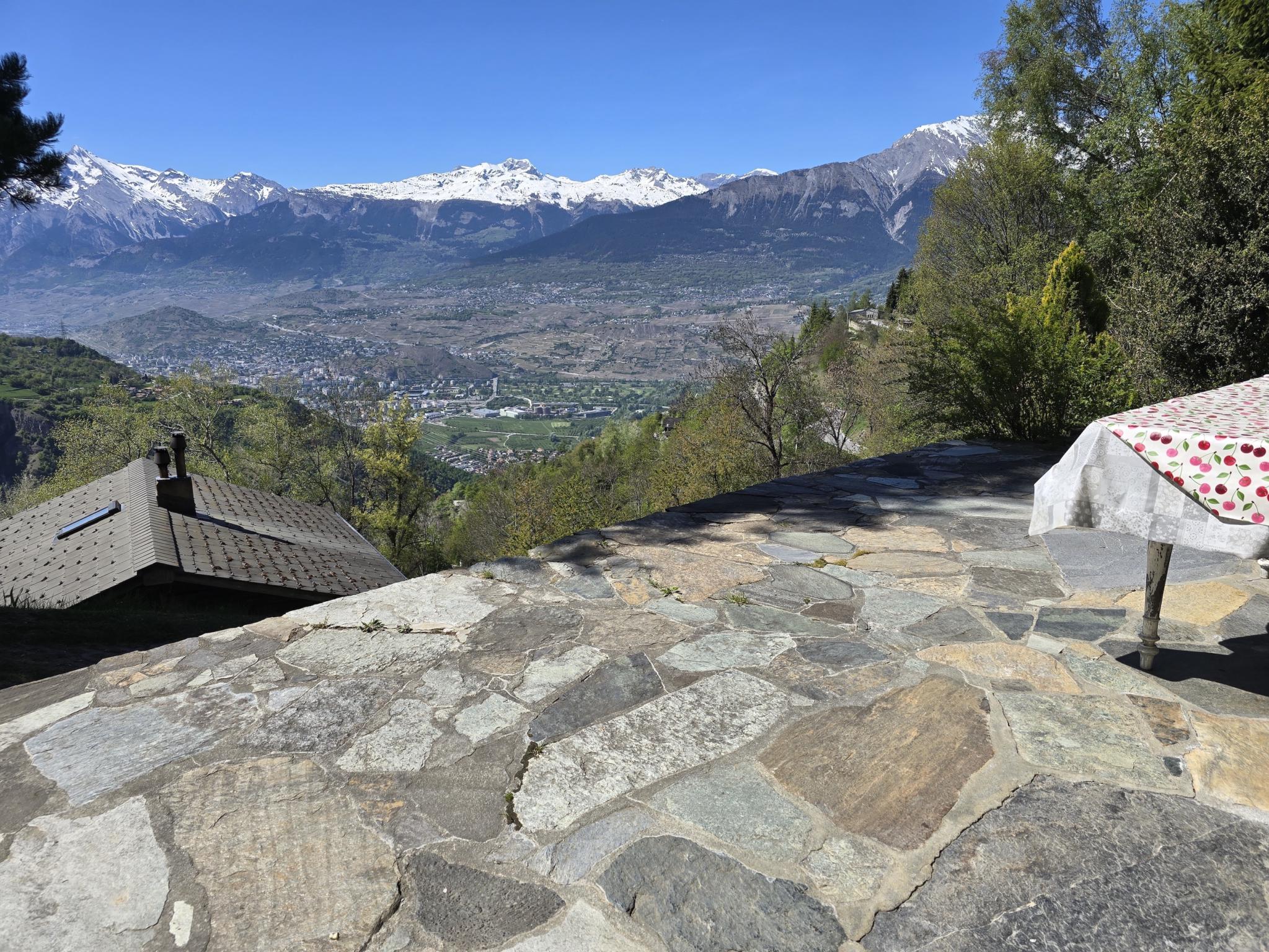 Terrasse mit Alpenpanorama