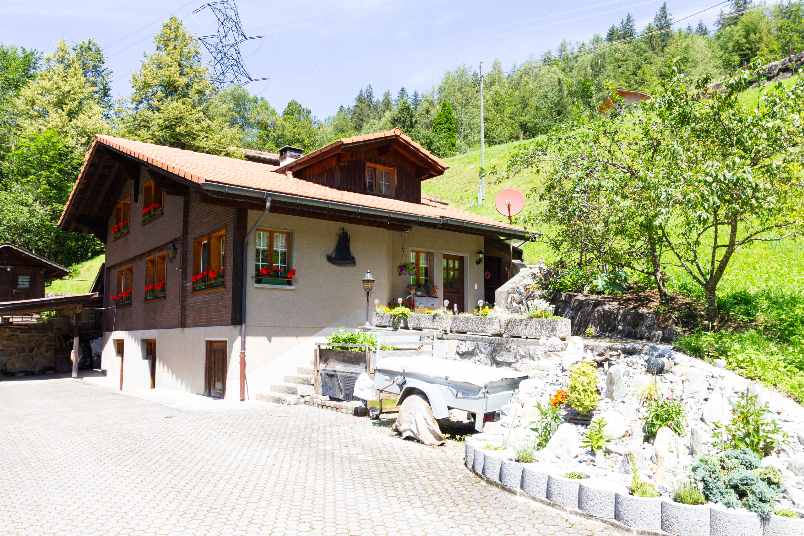 Alpenhaus mit Garten