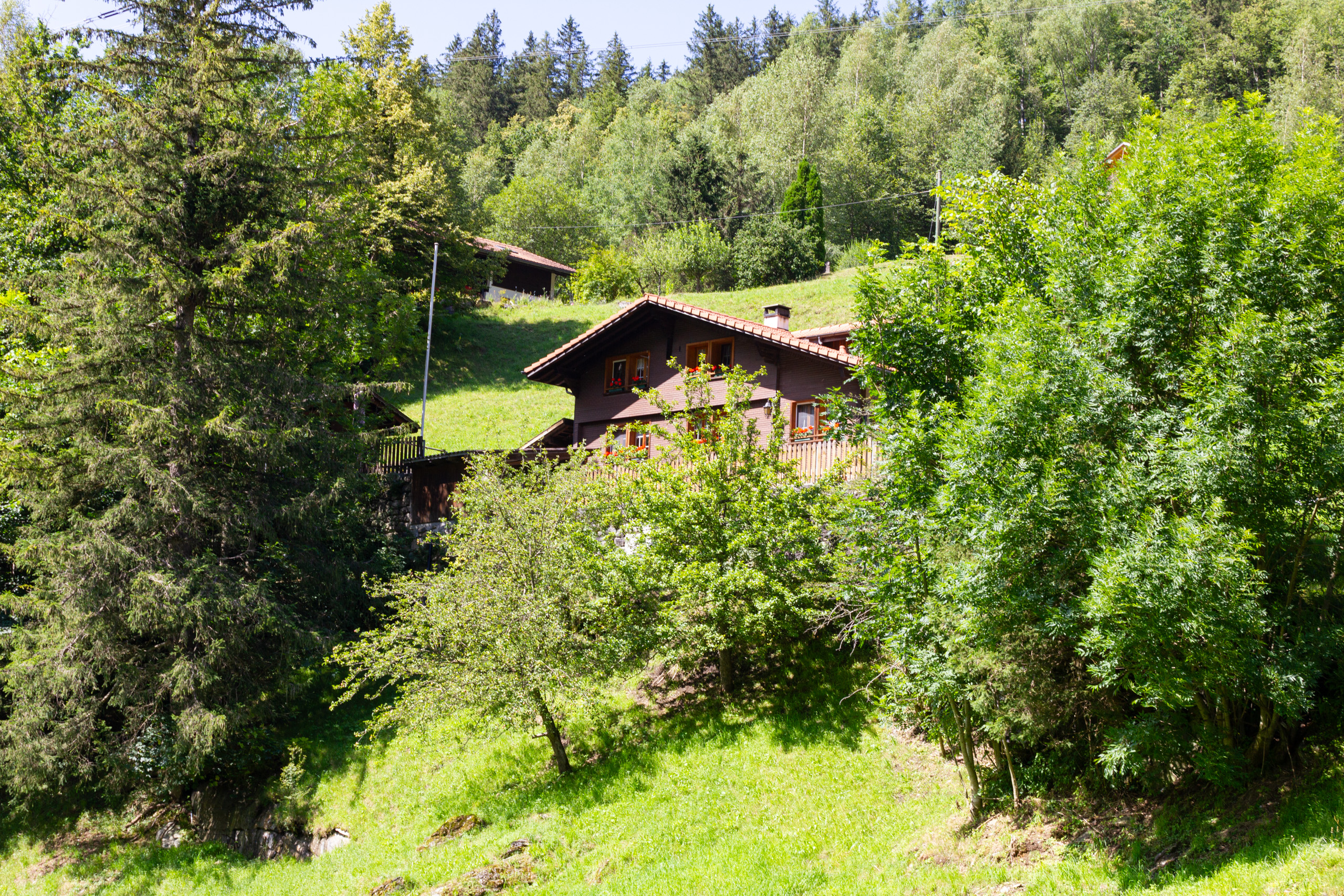 Alpines Wohnhaus im Grünen