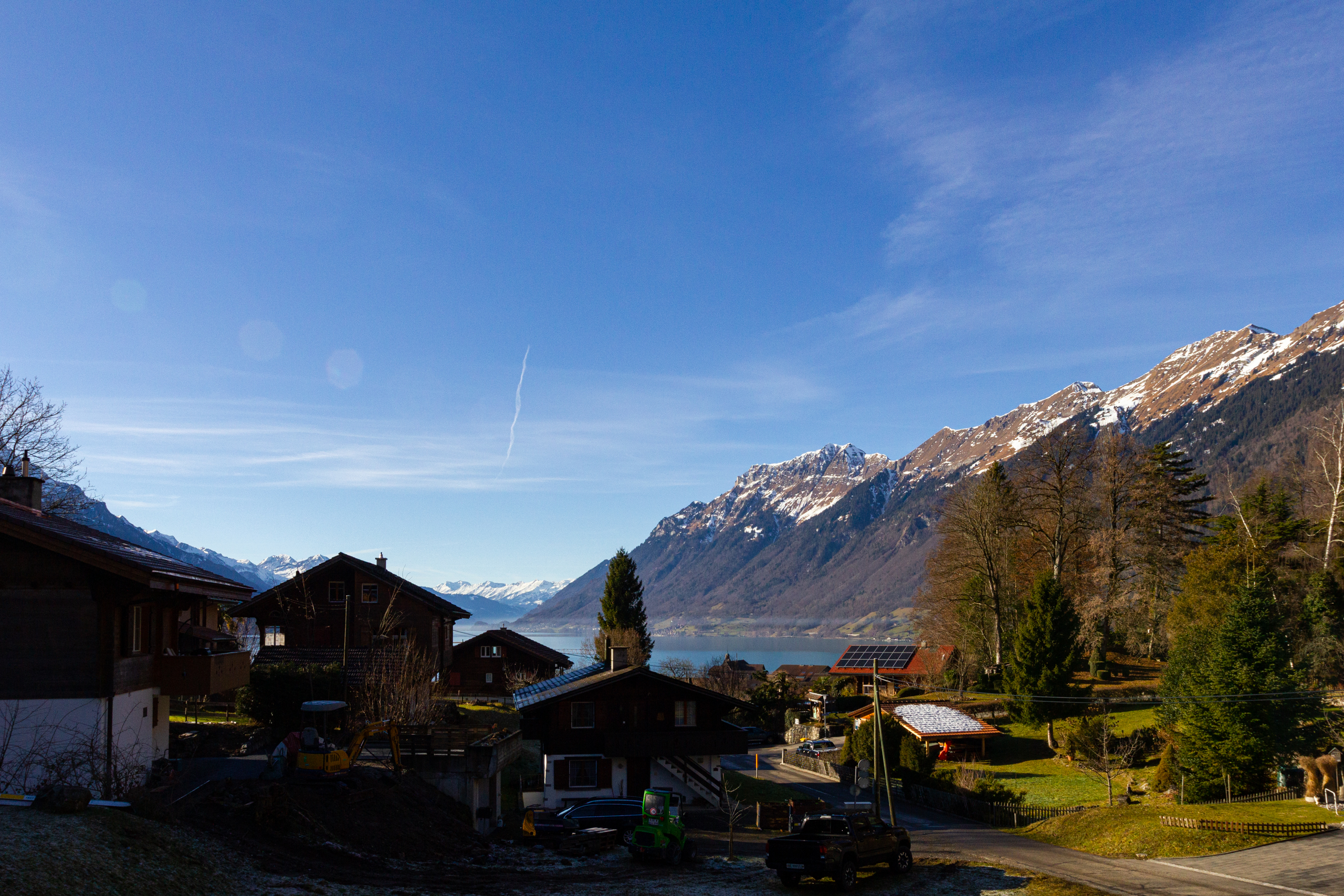 Alpenlandschaft mit Seeblick